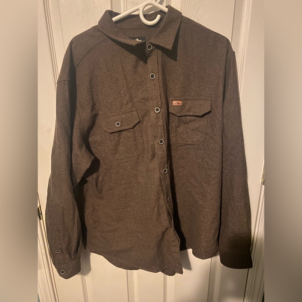 Men's Brown Button-Up Jacket